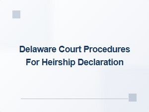 Delaware Heirship Declaration Legal Requirements